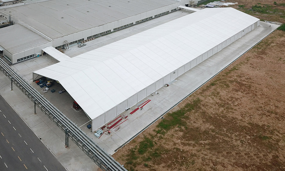 Warehouse tent of a group in Anhui